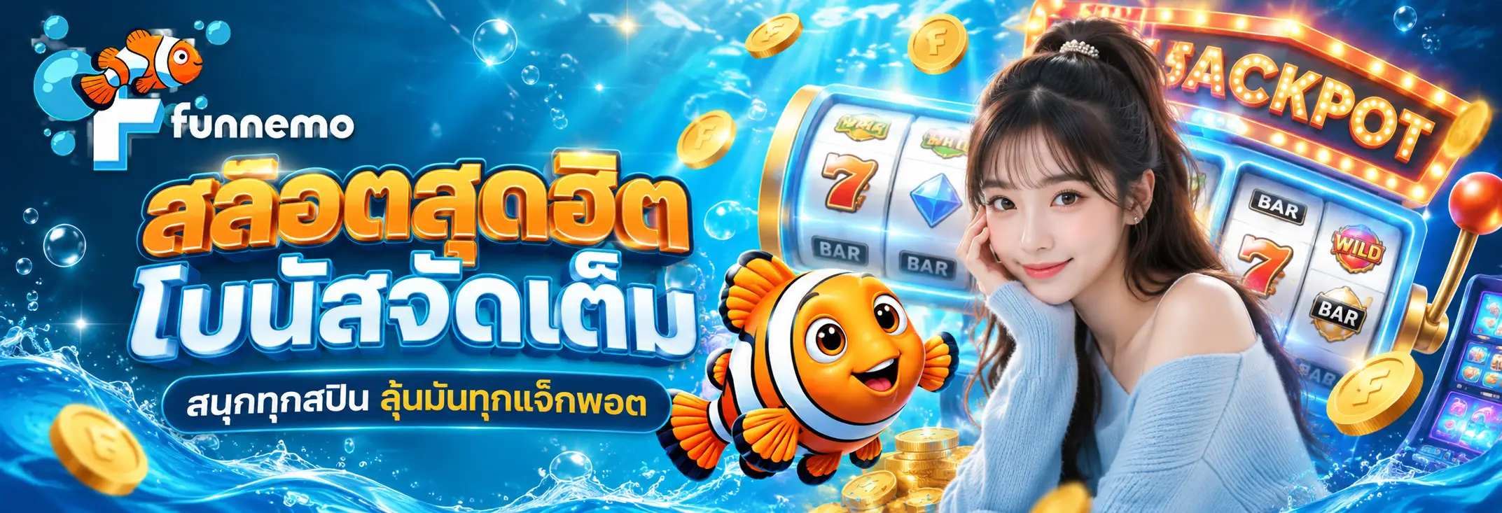 funnemo เว็บสล็อตคาสิโนออนไลน์ครบวงจร ใช้งานง่ายผ่านมือถือ
